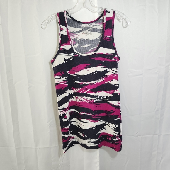 Under Armour Tops - Under Armour Size Large Women's Pink and Black Abstract Tank Top